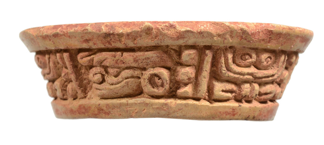 Mayan Pottery Offering Bowl with Hieroglyphic Inscription