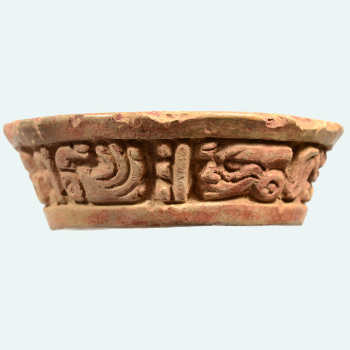 Mayan Pottery Offering Bowl with Hieroglyphic Inscription