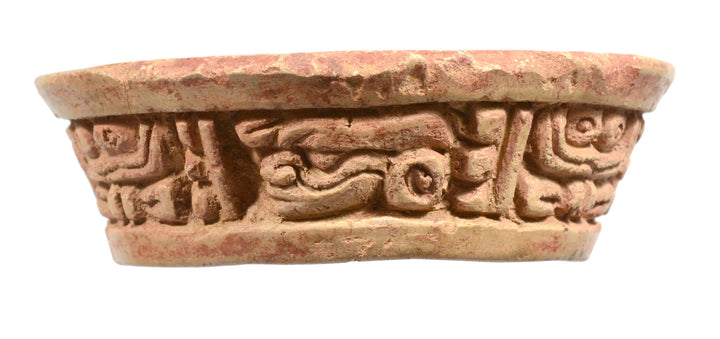 Mayan Pottery Offering Bowl with Hieroglyphic Inscription