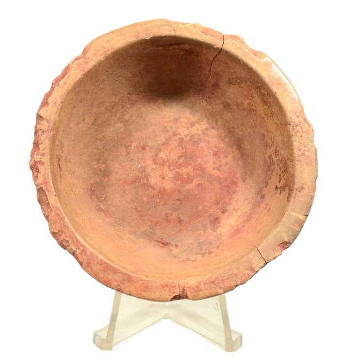 Mayan Pottery Offering Bowl with Hieroglyphic Inscription
