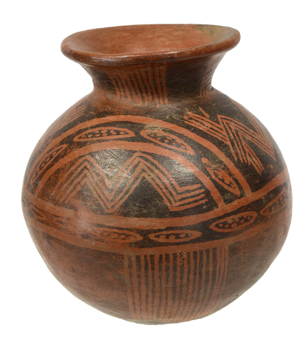 Panamanian Pottery Negative Resist Olla Vessel