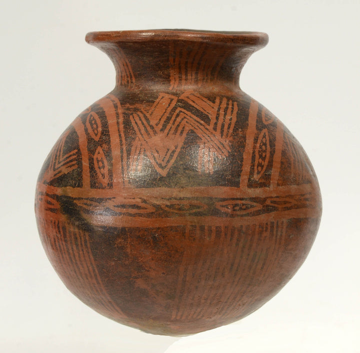 Panamanian Pottery Negative Resist Olla Vessel