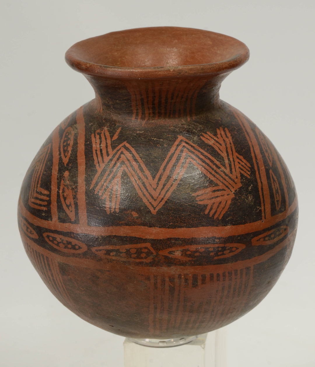 Panamanian Pottery Negative Resist Olla Vessel