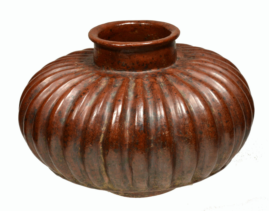 Choice Pre-Columbian Colima Pottery Ribbed Vessel