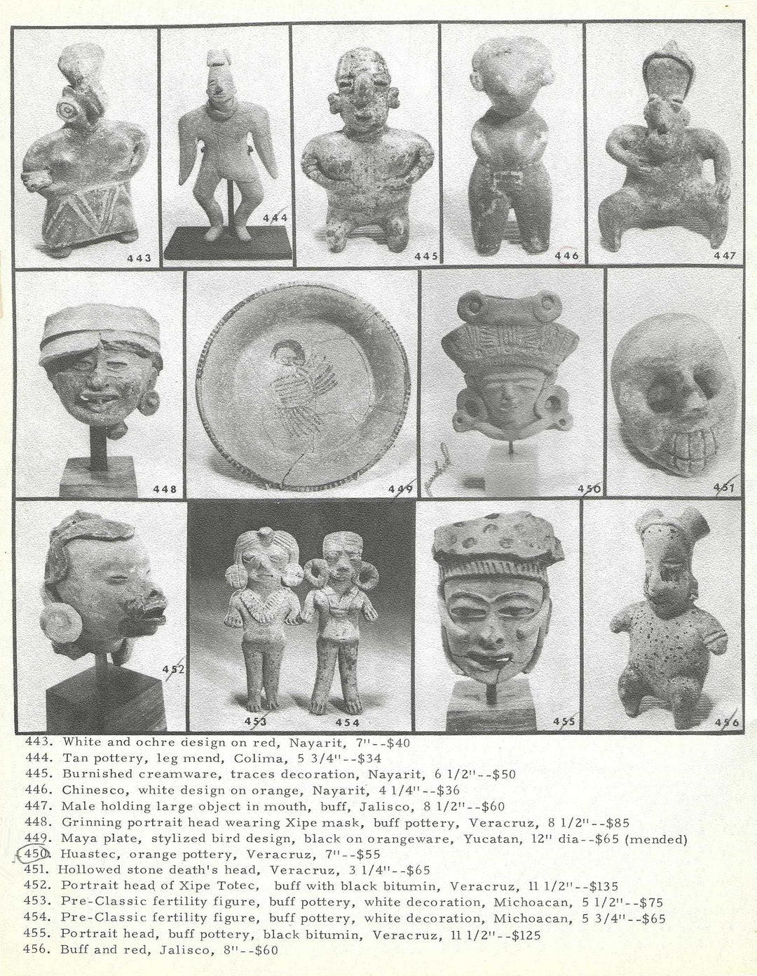 Pre-Columbian Huastec Pottery Head of a Dignitary