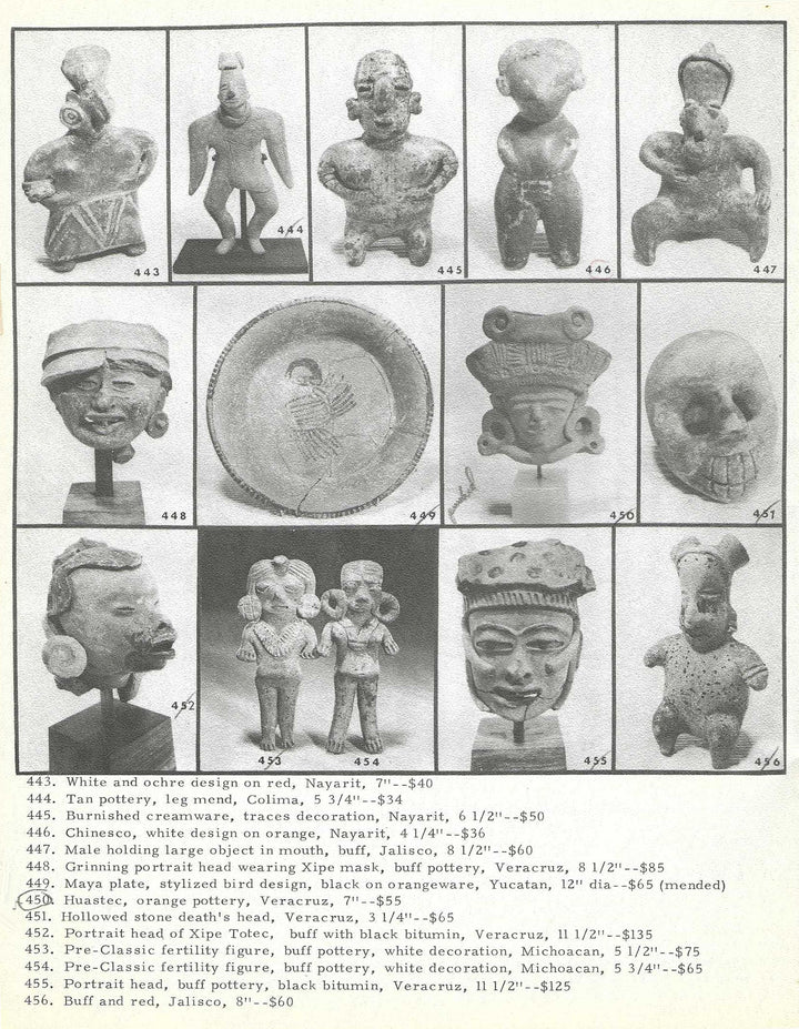 Pre-Columbian Huastec Pottery Head of a Dignitary