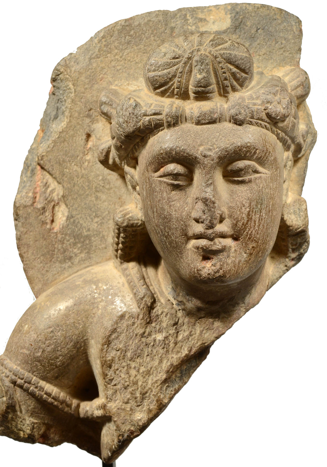 Gandhara Schist Bust of Bodhisattva