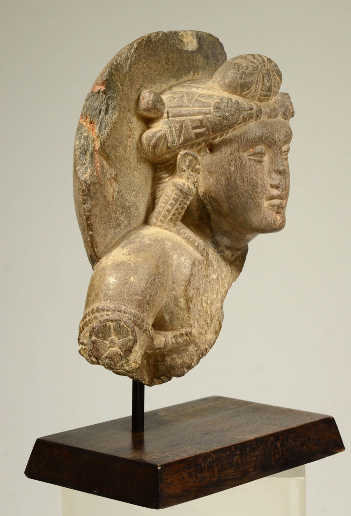 Gandhara Schist Bust of Bodhisattva