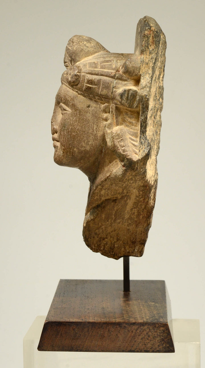 Gandhara Schist Bust of Bodhisattva