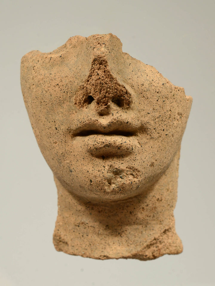 Etruscan Terracotta Fragment of a Votive Head
