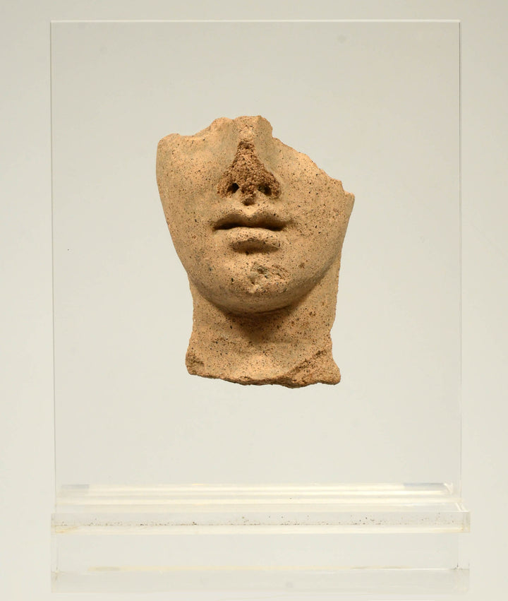 Etruscan Terracotta Fragment of a Votive Head
