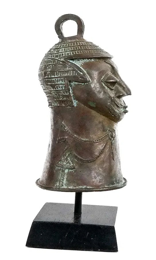 Yoruba Anthropomorphic Bronze Bell