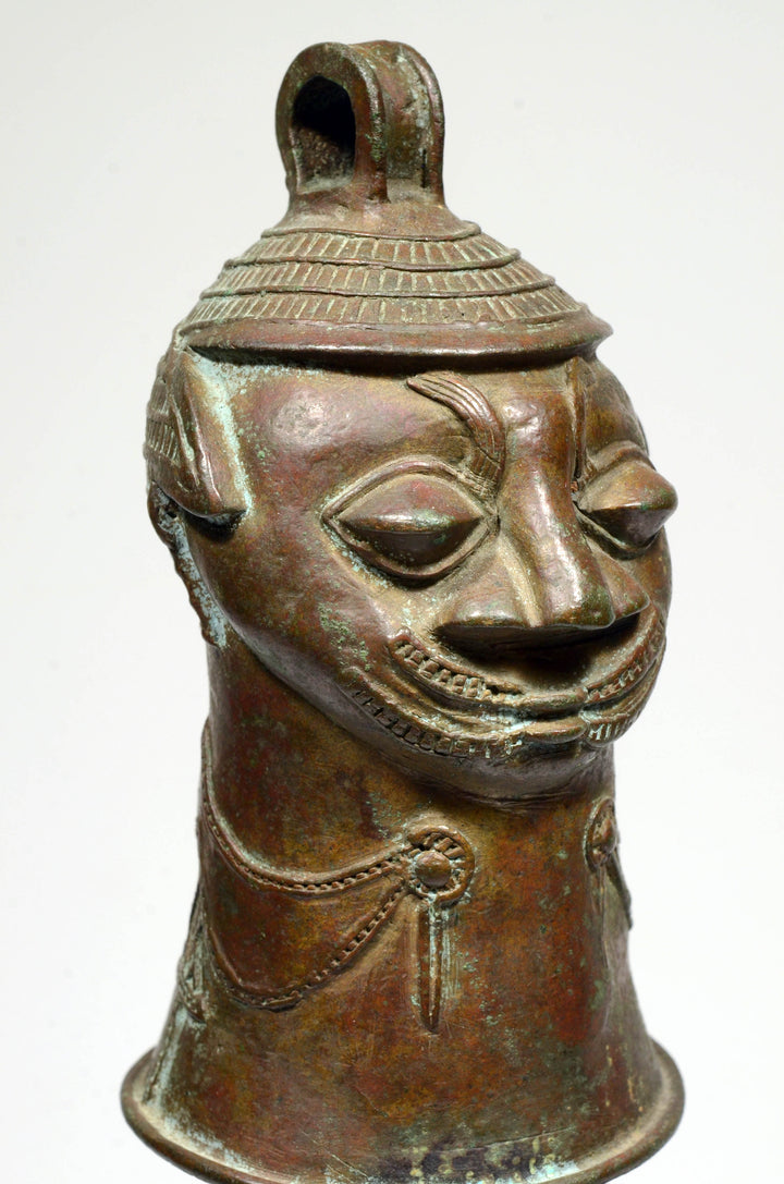 Yoruba Anthropomorphic Bronze Bell