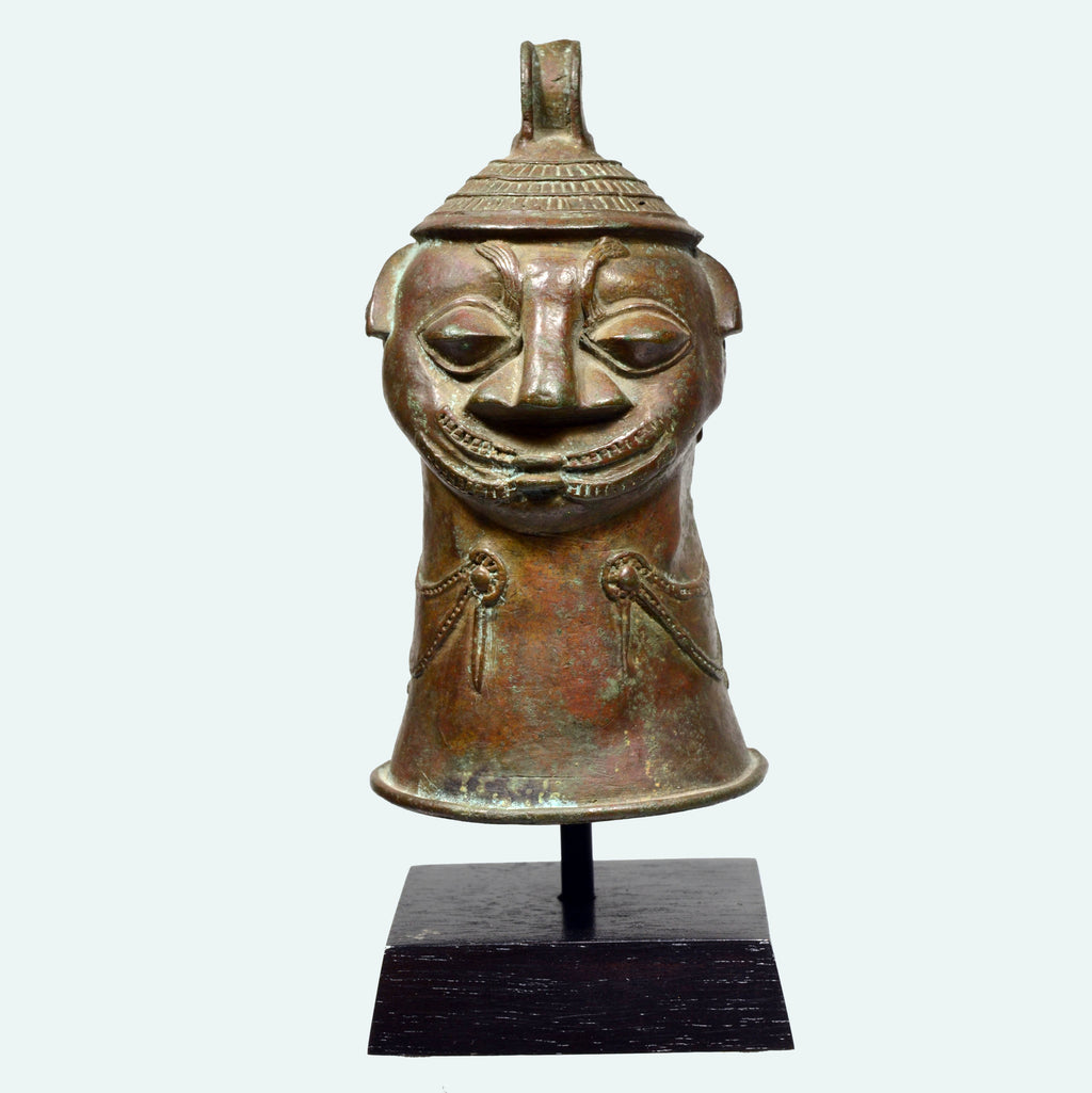 Yoruba Anthropomorphic Bronze Bell
