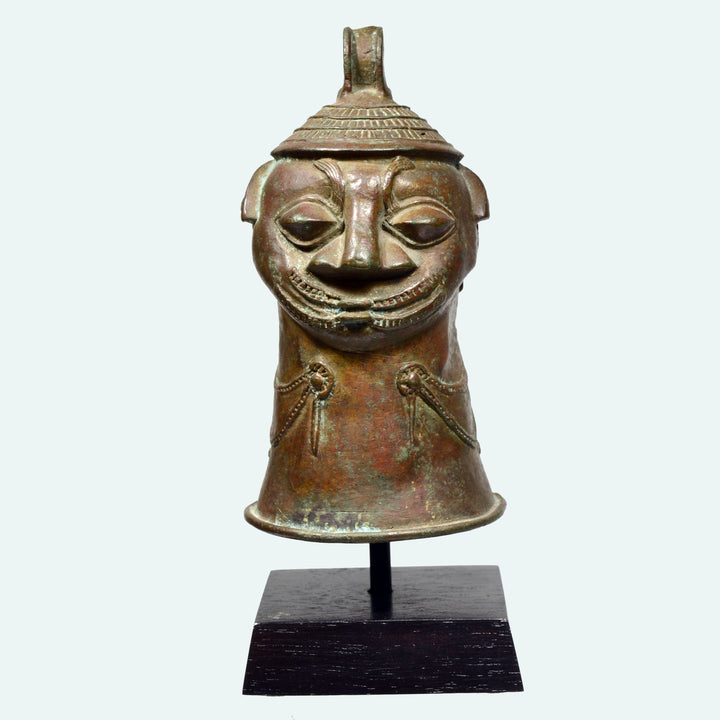 Yoruba Anthropomorphic Bronze Bell