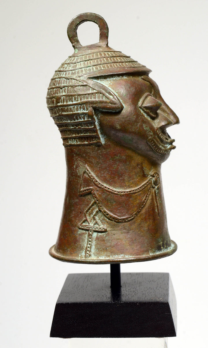 Yoruba Anthropomorphic Bronze Bell