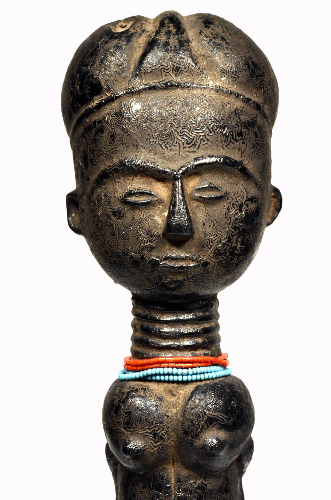 Baule Wood Carved Standing Female