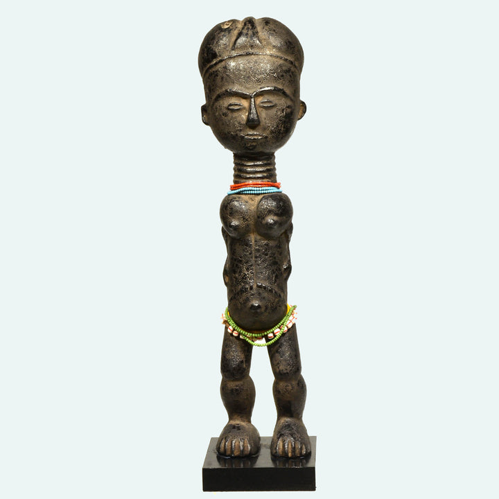 Baule Wood Carved Standing Female