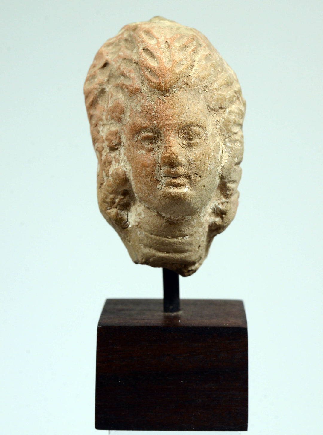 Ancient Greek Tanagra Terracotta Female Head