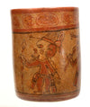 Pre-Columbian Mayan Polychrome Decorated Cylinder Vessel