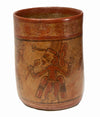 Pre-Columbian Mayan Polychrome Decorated Cylinder Vessel