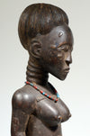 Baule Wood Carved Standing Female Figure blolo bla