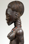 Baule Wood Carved Standing Female Figure blolo bla