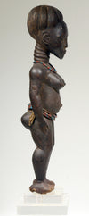 Baule Wood Carved Standing Female Figure blolo bla