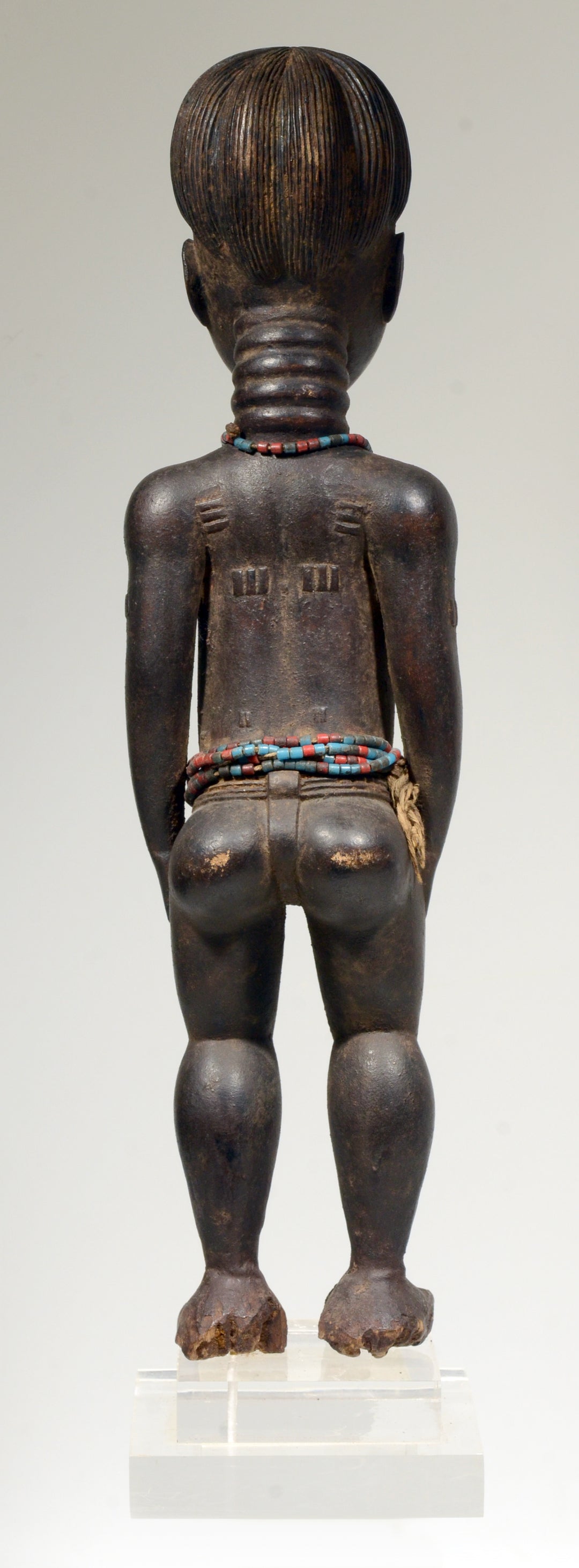 Baule Wood Carved Standing Female Figure blolo bla