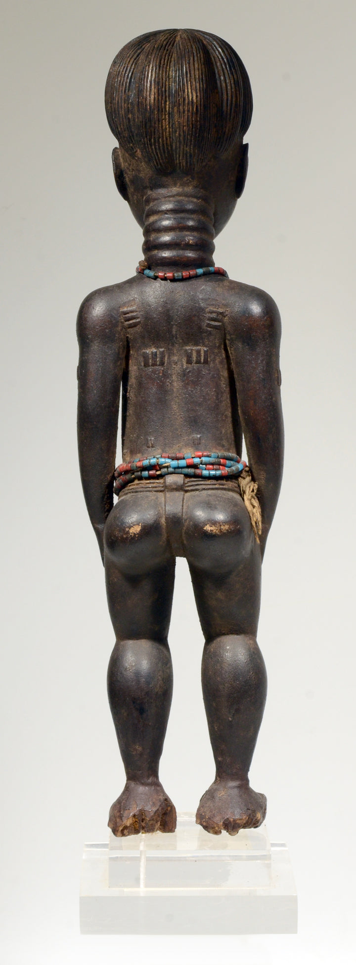 Baule Wood Carved Standing Female Figure blolo bla