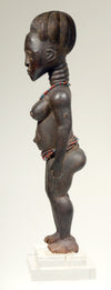 Baule Wood Carved Standing Female Figure blolo bla