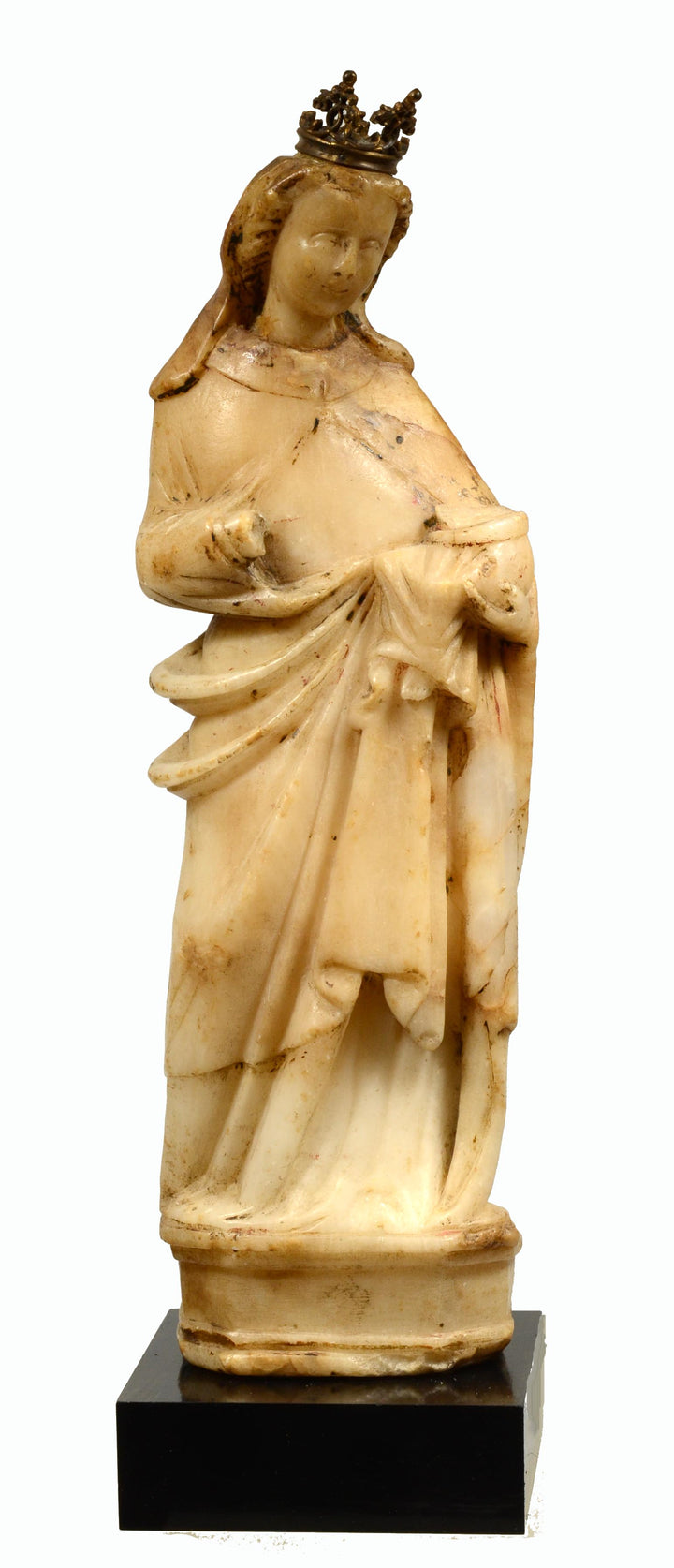 Late Gothic Alabaster Standing Draped Madonna