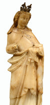 Late Gothic Alabaster Standing Draped Madonna