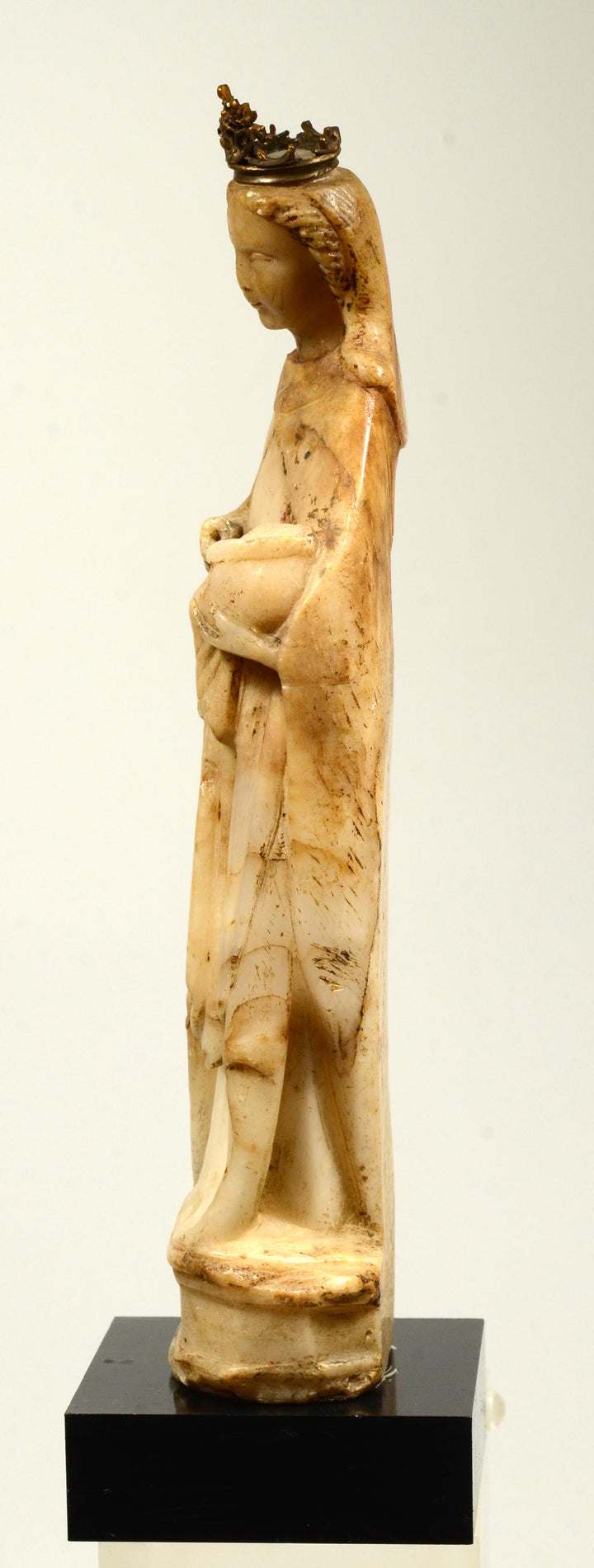 Late Gothic Alabaster Standing Draped Madonna