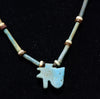 Ancient Egyptian Faience Beaded Strand with Wedjat Eye Amulet