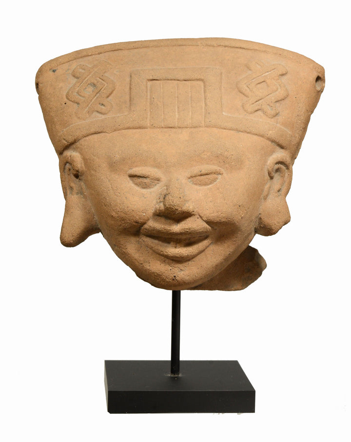 Pre-Columbian Vera Cruz Smiling Pottery Sonriente Head