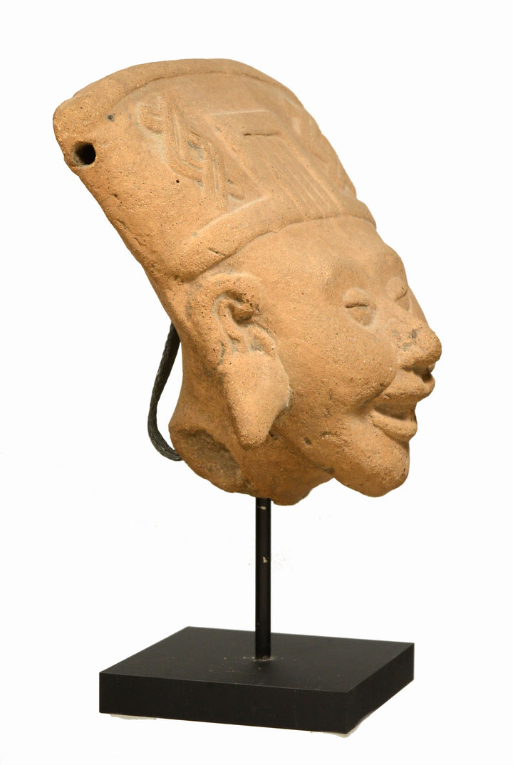 Pre-Columbian Vera Cruz Smiling Pottery Sonriente Head