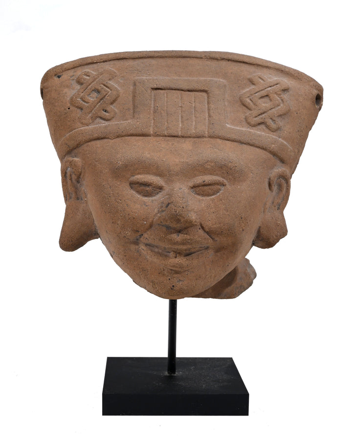 Pre-Columbian Veracruz Smiling Pottery Sonriente Head