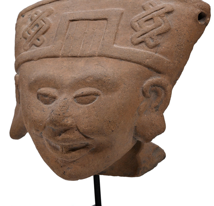Pre-Columbian Veracruz Smiling Pottery Sonriente Head