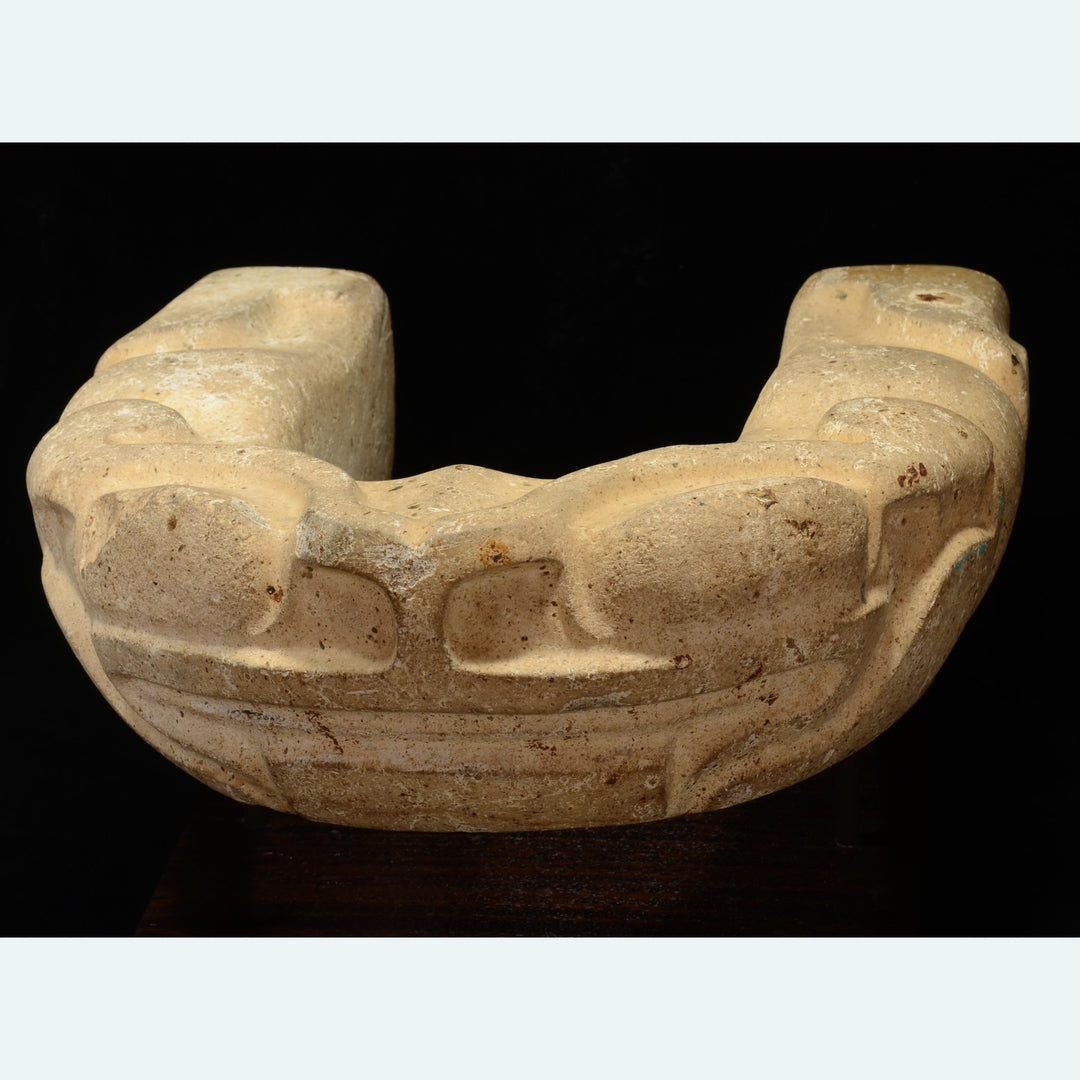 Fine Pre Columbian Veracruz Toad Effigy Stone Yoke