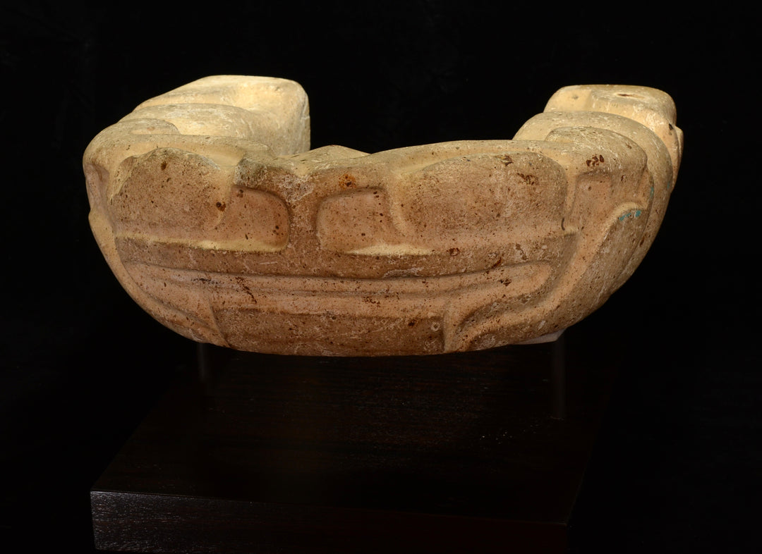 Fine Pre Columbian Veracruz Toad Effigy Stone Yoke