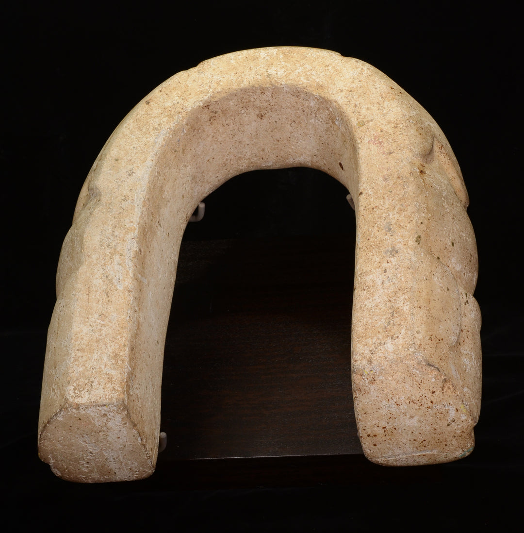 Fine Pre Columbian Veracruz Toad Effigy Stone Yoke