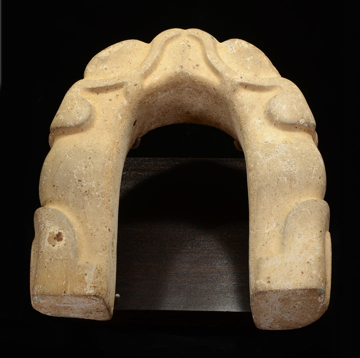 Fine Pre Columbian Veracruz Toad Effigy Stone Yoke