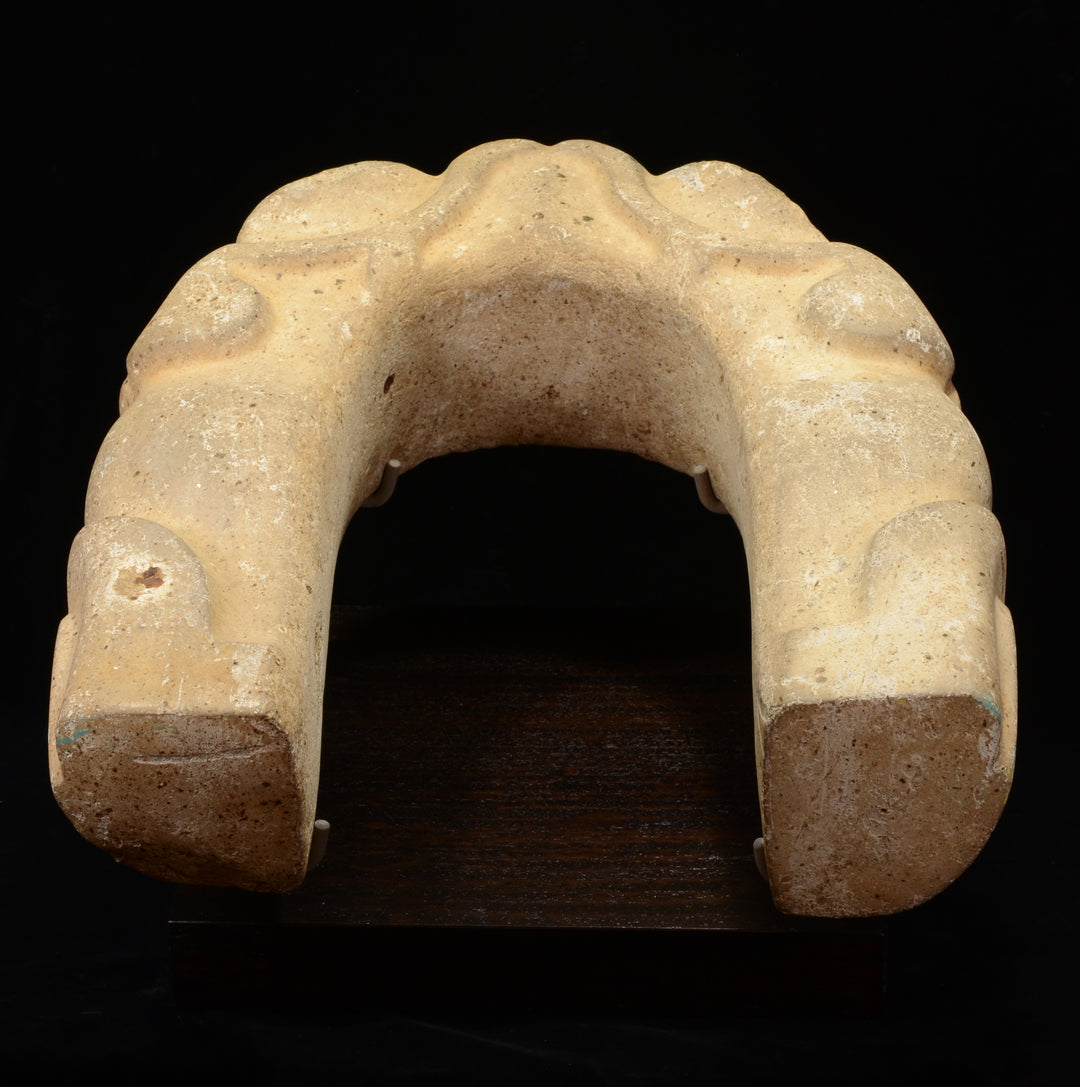 Fine Pre Columbian Veracruz Toad Effigy Stone Yoke