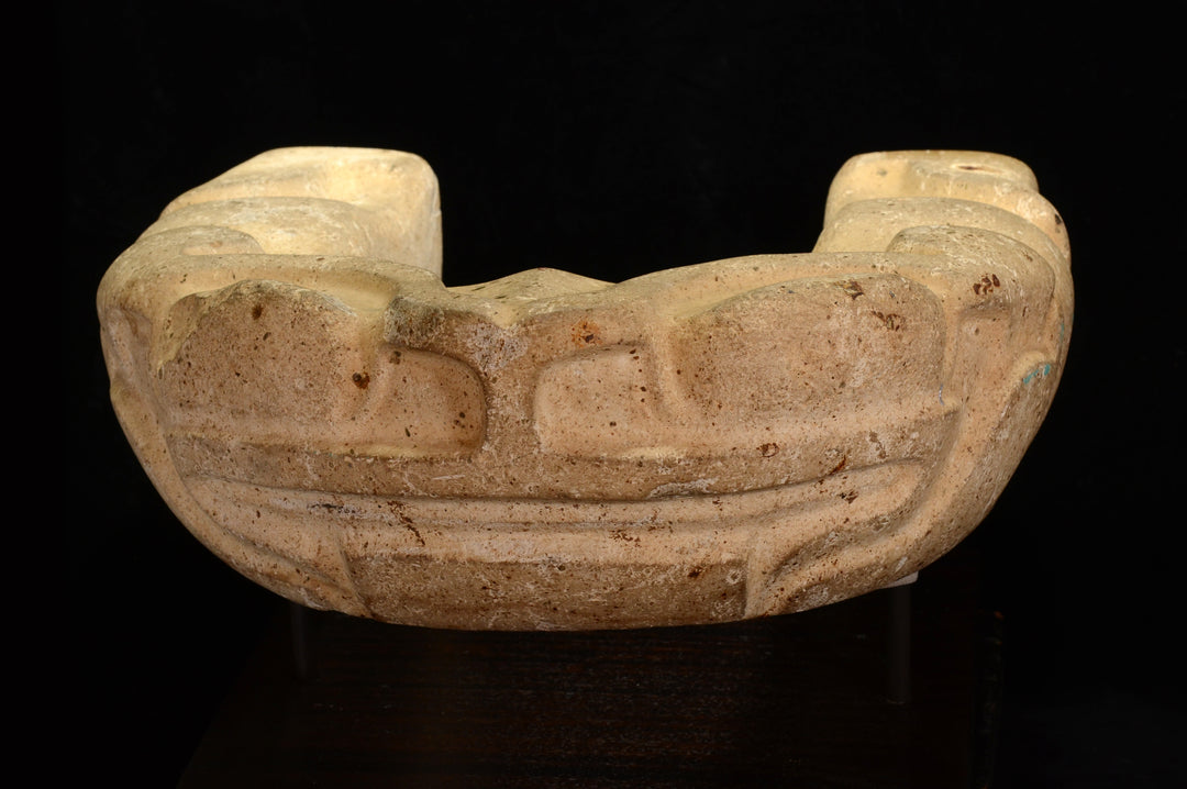 Fine Pre Columbian Veracruz Toad Effigy Stone Yoke