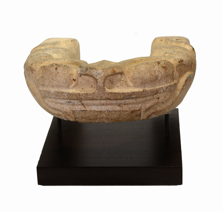 Fine Pre Columbian Veracruz Toad Effigy Stone Yoke