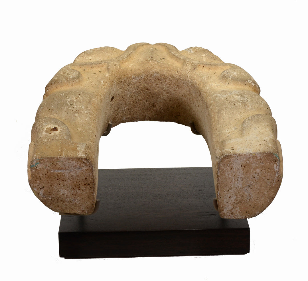 Fine Pre Columbian Veracruz Toad Effigy Stone Yoke