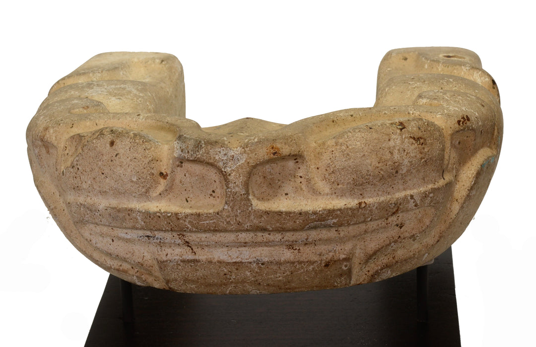 Fine Pre Columbian Veracruz Toad Effigy Stone Yoke