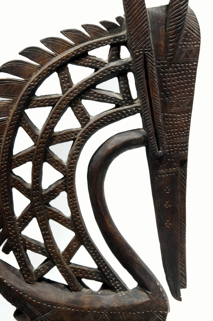 African Bamana Wood Tyiwara  Chi Wara Antelope Figure