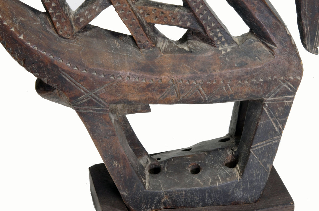 African Bamana Wood Tyiwara  Chi Wara Antelope Figure